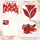 Felice Arts 6 Pack Artificial Red Glitter Leaves 13" Fake Christmas Picks Decorative Glitter Sticks for Vase Christmas Tree DIY Wreath Crafts Fireplace Decor