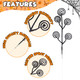 Curly Tree Picks and Sprays Twigs Glitter Stem, 36 PCS Artificial Stem Picks Ornaments 12 Inch Decorative Candy Shape Sticks for Wedding Party Home Decor Vase Fillers(Black)