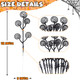 Curly Tree Picks and Sprays Twigs Glitter Stem, 36 PCS Artificial Stem Picks Ornaments 12 Inch Decorative Candy Shape Sticks for Wedding Party Home Decor Vase Fillers(Black)