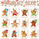 Ferraycle 36 Pcs Gingerbread Christmas Decoration for Tree Cooking Gingerbread Man Wooden Ornaments Christmas Hanging Decor for Christmas Tree Home Kitchen Decor Party Supplies