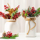 16 Pieces 9-13 Inch Large Artificial Christmas Tree Picks Red Berry Pine Branches Flower Pick for Christmas Wreath Festive Season Decor