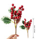20 Pack Christmas Red Berry Picks Stems 10 Styles 5-11Inch Pine Picks and Sprayss for Christmas Tree Wreath ing Props Winter Holiday
