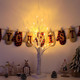 61 Pcs Christmas Tree with Light, 2 FT Birch Tree with 24 LEDs Warm White Light, USB or Batteries Operated, Holiday Table Centerpiece Decoration with 60 pcs Ornaments for Christmas Decor