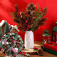48PCS Christmas Berries Pine Picks Bulk Artificial Berry Stems Frosted Pine Branches Xmas Tree Picks Pinecones Vase Bouquets Wreath DIY Craft(Classic)