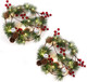 Fleeting Time Pine Cone Christmas Garland Lights, 2 Pcs 6.56 Ft 20 LED Lights String with Red Berry and Bells,Indoor Outdoor Thanksgiving Xmas Holiday Decoration (Bell) Fleeting Time Pine Cone Christmas Garland Lights, 2 Pcs 6.56 Ft 20 LED Lights String with Red Berry and Bells,Indoor Outdoor Thanksgiving Xmas Holiday Decoration (Bell)