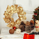 24" Magnolia Leaf Wreath with Realistic Gold-Tipped Leaves - Lifelike Christmas Wreath for Indoor/Outdoor Use Holiday Accents for Home & Office Elegant Xmas Decor