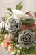 Floroom Artificial Flowers 50pcs Real Looking Shimmer Silver Grey Foam Fake Roses with Stems for DIY Christmas Tree Xmas Wedding Bouquets Party Tables Centerpieces Floral Arrangements Home Decor
