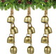 3 Sets Christmas Cow Bells Rustic Metal Hanging Bells 4 Harmony Wind Chimes Bells Xmas Iron Vintage Cow Bells with Rope for Christmas Tree Wall Garden Garland Decor