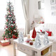 Mini Christmas Tree, Artificial Tinsel Pencil Tree, Silver Tabletop Christmas Tree Battery Operated Small Christmas Tree for Table, Desk, Home, Office Decor - 3 Pieces (Silver)