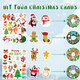 7 x 8 Inch Large 24 Pcs Christmas Cutouts and 12 Pcs Stickers for Kids Christmas Wreaths Crafts DIY Xmas Wreath Cutouts Mini Christmas Wreath Paper Cuts for Classroom Bulletin Board Supplies