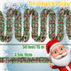 50 Feet Christmas Tinsel Garland,Metallic Twist Hanging Wreath Shiny Xmas Tree Ornament for Home,Stairs,Indoor,Outdoor Decorations,Party Supplies(Red,Green,Silver)