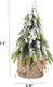 2 Pack Tabletop Mini Christmas Tree, 5.5 inch Artificial Flocked Desktop Christmas Tree with Burlap Base and Snow, Miniature Pine Christmas Tree Perfect for Christmas Home, Party Decorations