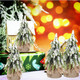 2 Pack Tabletop Mini Christmas Tree, 5.5 inch Artificial Flocked Desktop Christmas Tree with Burlap Base and Snow, Miniature Pine Christmas Tree Perfect for Christmas Home, Party Decorations