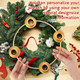 6 Pieces Christmas Advent Wreath Ring Advent Ring Candle Holder Gold Candle Wreaths Rings Xmas Metal Wrought Iron Candlestick Taper Metal Candle Holder for Christmas Advent Home Table Decorations