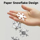 Snowflake Garlands, 52Ft Silver Christmas Snowflake Garland, 2" Winter Wonderland Garland Glitter, White Christmas Garland for Year, Xmas, Frozen, Winter Wonderland Party Decoration
