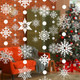 Winter Wonderland Decorations, Christmas Snowflake Garland Transparent White Large Snow Flake Garland Streamers Hanging Snow Flakes for Christmas Year Party Decoration Window Door Accessory