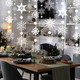 Winter Wonderland Decorations, Christmas Snowflake Garland Transparent White Large Snow Flake Garland Streamers Hanging Snow Flakes for Christmas Year Party Decoration Window Door Accessory