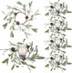 6 Pieces Christmas Pillar Candle Rings Frosted Mistletoe Wreaths with Pearl Accents Artificial Wreath Holiday Candle Rings for Holiday Parties and Home Decor