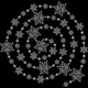 Christmas Snowflake Tree Garland Acrylic Snowflakes Hanging Garland Crystal Snow Flakes Ornaments for Tree Christmas Winter Theme Ornaments for Mantel Curtains Tree, 9.8 Ft/Each (Clear,4 Pcs)