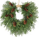 Christmas Wreath Decoration, 22'' Artificial Norfolk Pine Christmas Wreaths for Front Door with Pine Cones Cedar Wreath for Home Winter Thanksgiving Xmas Outdoor Indoor Wall Window Party Holiday Decor