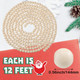 Giegxin 4 Pcs 48 Feet Christmas Wooden Bead Garland for Christmas Tree Boho Christmas Decorations Farmhouse Rustic Beaded Garland Table Wall Decor for Xmas Holiday Supply(Wood Color)