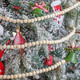 Giegxin 4 Pcs 48 Feet Christmas Wooden Bead Garland for Christmas Tree Boho Christmas Decorations Farmhouse Rustic Beaded Garland Table Wall Decor for Xmas Holiday Supply(Wood Color)