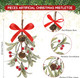 Giegxin 6 Pieces Christmas Mistletoe Decor Artificial Mistletoe Ornament with Red Bow Christmas Hanging Mistletoe Decoration Bouquet Natural Pine Cones Christmas Tree Accessories (Bright Style)
