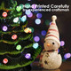 GIVERARE Ceramic Christmas Tree with 4H Timer, 8” Pre-Lit Hand-Painted Tabletop Xmas Decor with 32 Multicolored Lights & Top Star, Centerpiece for Holiday, Party, Ornaments-Green