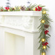 Christmas Garland with Lights, 6FT Artificial Red Berry Xmas Garland and Pinecones, Battery Operated with 20 Globe LEDs for Mantle, Front Door, Stairs Railing, Home Holiday, Indoor, Outdoor Decor Christmas Garland with Lights, 6FT Artificial Red Berry Xmas Garland and Pinecones, Battery Operated with 20 Globe LEDs for Mantle, Front Door, Stairs Railing, Home Holiday, Indoor, Outdoor Decor