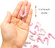 Glaciart One Mini Felt Candy Cane Decoration (Pink/White) - 1.18" (3cm) - Set of 20 - DIY Garland, Arts Crafts Supplies, Cute Home Decor for Christmas - Hand-Felted Natural Wool Material Glaciart One Mini Felt Candy Cane Decoration (Pink/White) - 1.18" (3cm) - Set of 20 - DIY Garland, Arts Crafts Supplies, Cute Home Decor for Christmas - Hand-Felted Natural Wool Material