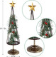 Glintoper Christmas Table Decorations, 2 Pack Lighted Xmas Tree with Golden Star, Battery Operated with LED Lights, Light Up Tabletop Xmas Tree for Holiday Party Desk Home Mantel Display Ornament