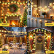 Christmas LED Lights Decoration, Transparent String Ball Lights for Xmas Tree Home Outdoor Decor (10 Ft, 20 LED, Style 5)