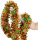 33FT Christmas Tinsel Garland Multicolor Metallic Tinsel Twist Garland Glitter Foil Garland Hanging Decoration for Xmas Tree Decoration Wedding Party Supplies (Red Green Golden)