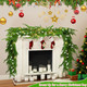 6 Ft Christmas Norfolk Pine Garland with 100 LED Lights, Dense Norfolk Pine Real Touch Garland, Artificial Pine Greenery Garlands for Christmas Holiday Mantle Fireplace Table Home Decor Xmas