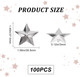 GORGECRAFT 100PCS 1.5" Galvanized Metal Stars Vintage Rustic Star Silver Primitive Stars Three Dimensional Christmas Tree Star for Hanging Wall Holiday Wreath Decor Handmade Accessory