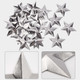 GORGECRAFT 100PCS 1.5" Galvanized Metal Stars Vintage Rustic Star Silver Primitive Stars Three Dimensional Christmas Tree Star for Hanging Wall Holiday Wreath Decor Handmade Accessory