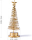 Christmas Tree Lamp, Spiral Christmas Tree with Glittering Star, AA Battery Operated Gold Christmas Tree Light with Metal Stand for Christmas Table Decoration（Batteries not Included）