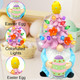 Large Easter Decorations Easter Gnome Lighted 10.23” Easter Gnomes Resin Lighted Up Tree with Multicolored LED Battery Operated for Tabletop Home Room Table Fireplace Office Easter Decor