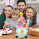 Large Easter Decorations Easter Gnome Lighted 10.23” Easter Gnomes Resin Lighted Up Tree with Multicolored LED Battery Operated for Tabletop Home Room Table Fireplace Office Easter Decor