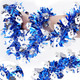 Hanukkah Tinsel Garlands, 50 Ft Hanukkah Decorations Tinsel Garland with Dreidel Silver Ornaments Blue Metallic Streamers for Home Indoor Outdoor Chanukah Party Supplies
