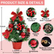 4 Pack 12 Inch Mini Christmas Trees with Lights Table Top Christmas Tree for Office in Basket Base Snowy Red Bows Berries Christmas Decorations Miniature Christmas Tree Tabletop Desk Home Decor 4 Pack 12 Inch Mini Christmas Trees with Lights Table Top Christmas Tree for Office in Basket Base Snowy Red Bows Berries Christmas Decorations Miniature Christmas Tree Tabletop Desk Home Decor