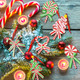 10Pcs Christmas Candy Cane Ornaments for Tree Decorations - Polymer Clay Glitter Lollipop Candy Cane for Holiday Party Home Decor