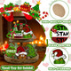 Christmas Tiered Tray Decor, Merry Christmas Tray Decorations, Christmas Tree Max Stink Stank Stunk Wooden Signs Beads Garland, Xmas Holiday Home Decor for Tabletop Shelf Party Mantel