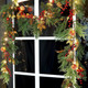 6FT Christmas Lighted Garland, Battery Operated Christmas Garland with Lights, Pre Lit Garland with Red Balls for Indoor Home Fireplace Winter Christmas Holiday Year Decoration 6FT Christmas Lighted Garland, Battery Operated Christmas Garland with Lights, Pre Lit Garland with Red Balls for Indoor Home Fireplace Winter Christmas Holiday Year Decoration
