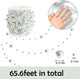 Christmas Tree Beads Garland Decoration,66 Feet Silvery Pearl Strands Chain for Christmas Tree Decor,Crafts and Holiday Décor