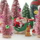 Mini Snow Frost Trees Mini Christmas Tree Plastic Winter Snow Ornaments Tabletop Trees for Holiday Party DIY Room Decor Home Table Top Christmas Decoration Diorama Models 4“ 8 Pcs