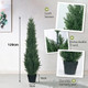 2 Packs 4ft Artificial Cedar Topiary Trees - Fake Boxwood Topiary Cypress Trees Potted Plants, Artificial Plants Shrubs for Home Indoor Outdoor Garden Porch Decor
