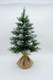 Tabletop Desktop Mini Christmas Artificial Pine Tree Miniature Flocked Snow Decoration PVC, 1.5ft/45cm