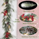 Dense Christmas Garland with Lights 6.56 FT Christmas Long Cedar Garlands for Xmas Tree Christmas Snowy Winter Pine Garlands Greenery Garland for Table Mantle Wall Indoor Outdoor Christmas Decorations