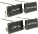 Haute Decor The Original MantleClip® Stocking Holder with Chalkboard Icons 4-Pack (Silver) - Personalize Your Christmas Mantel Stocking Hangers with Custom Names
